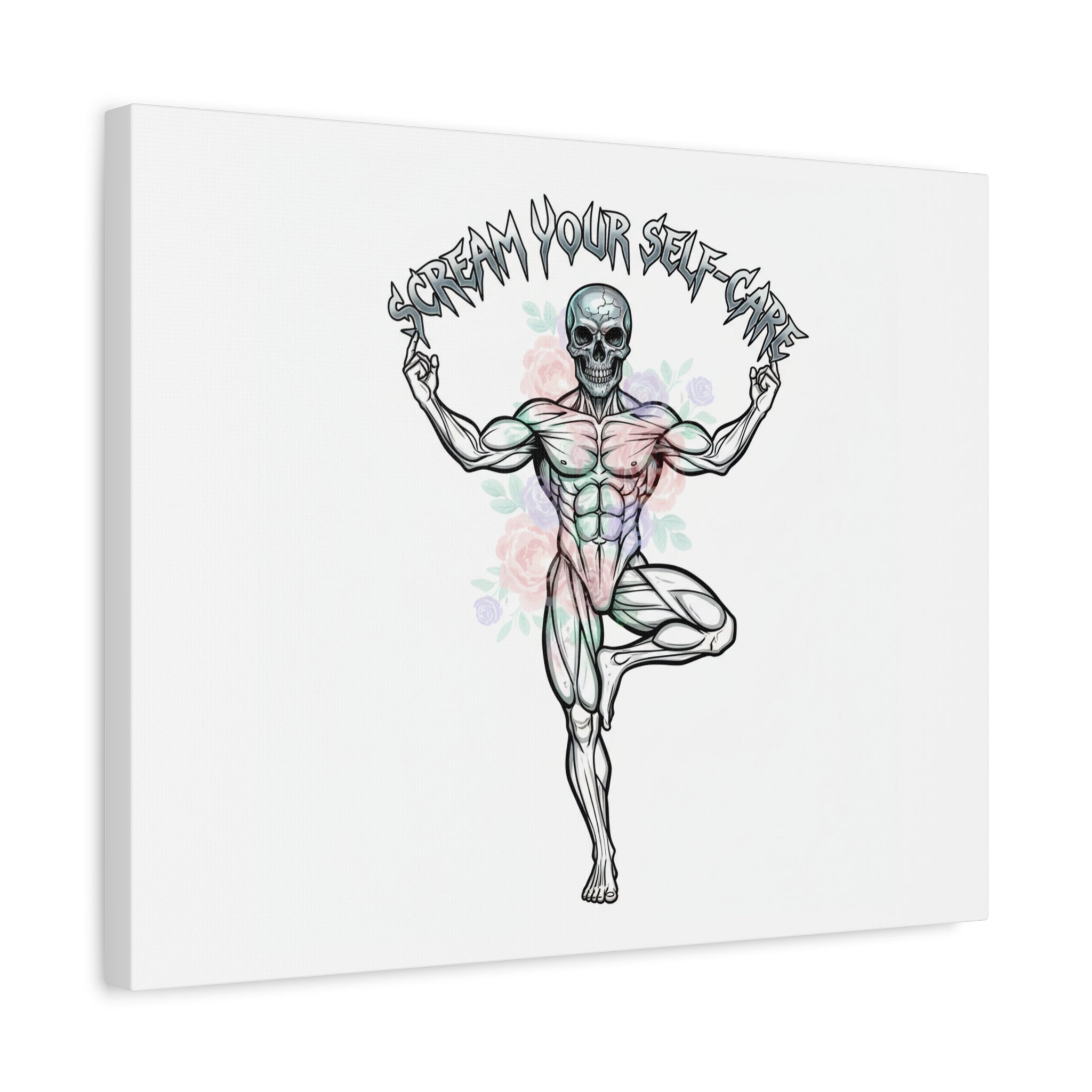 Scream Your Self-Care Canvas | Heavy Metal Wellness, Gothic Wellness Quote