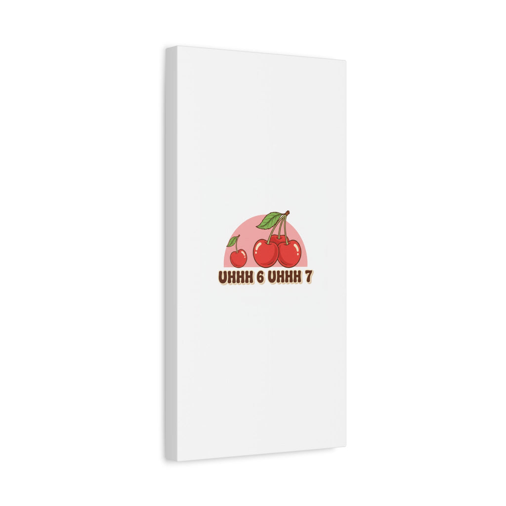 Six Severn Cherry Retro Graphic Canvas | kawaii fruit print, vintage cherry design
