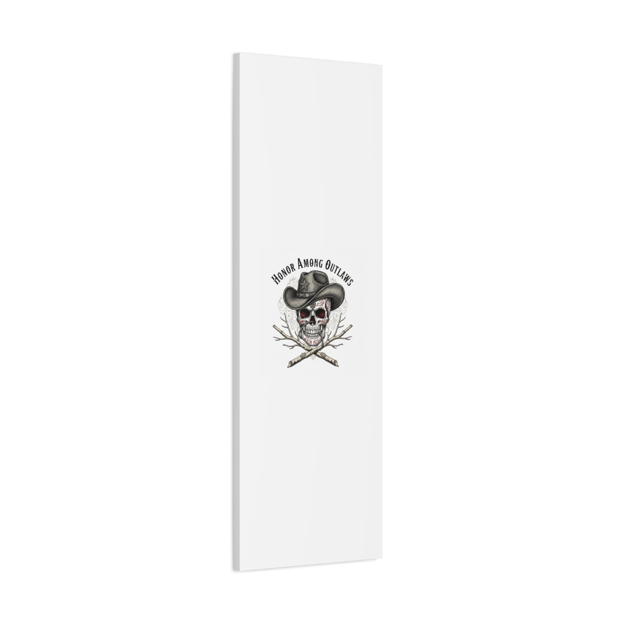 Honor Among Outlaws Canvas | Western Skull Art, Gothic Americana Desert Noir