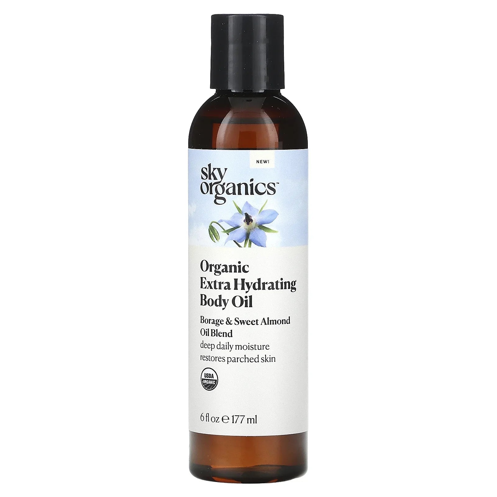 Sky Organics - Extra Hydrating Organic Body Oil, 6 fl oz (Pack of 1) - Dry Skin Moisturizer