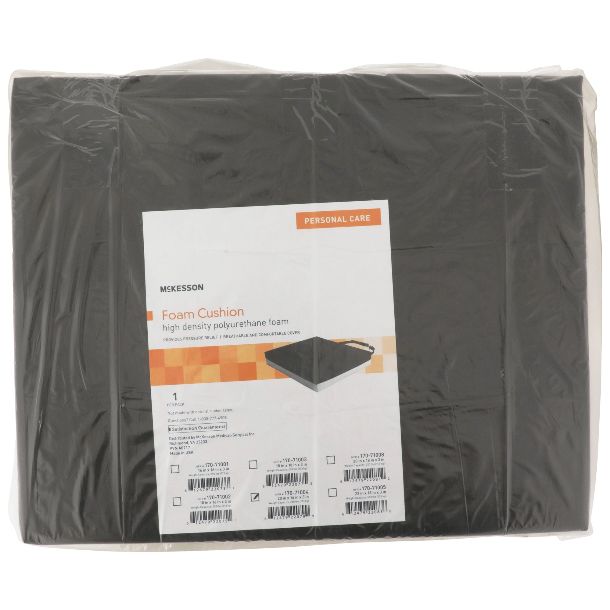 McKesson Foam Seat Cushion, 20 x 16 x 3 Inch 170-71004