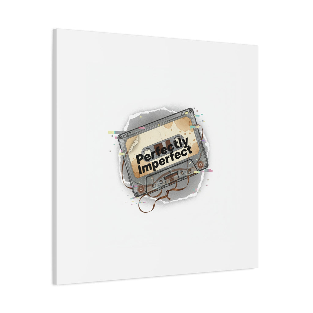 Perfectly Imperfect Cassette, Canvas Print | Analog Error, glitch art static