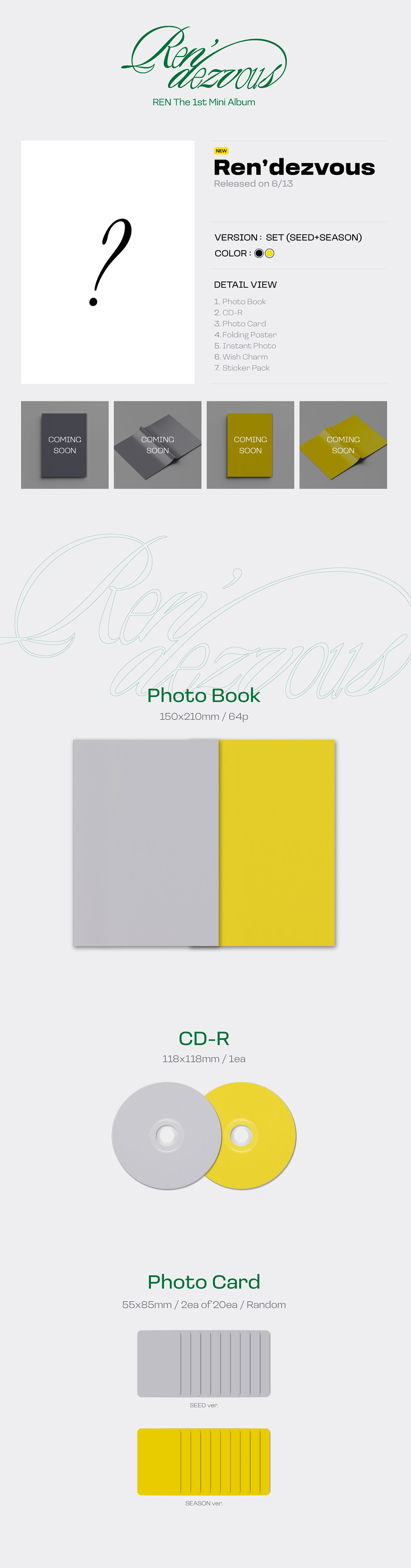 Ren Nuest 1st Mini Album - Rendezvous (Photobook Ver.)