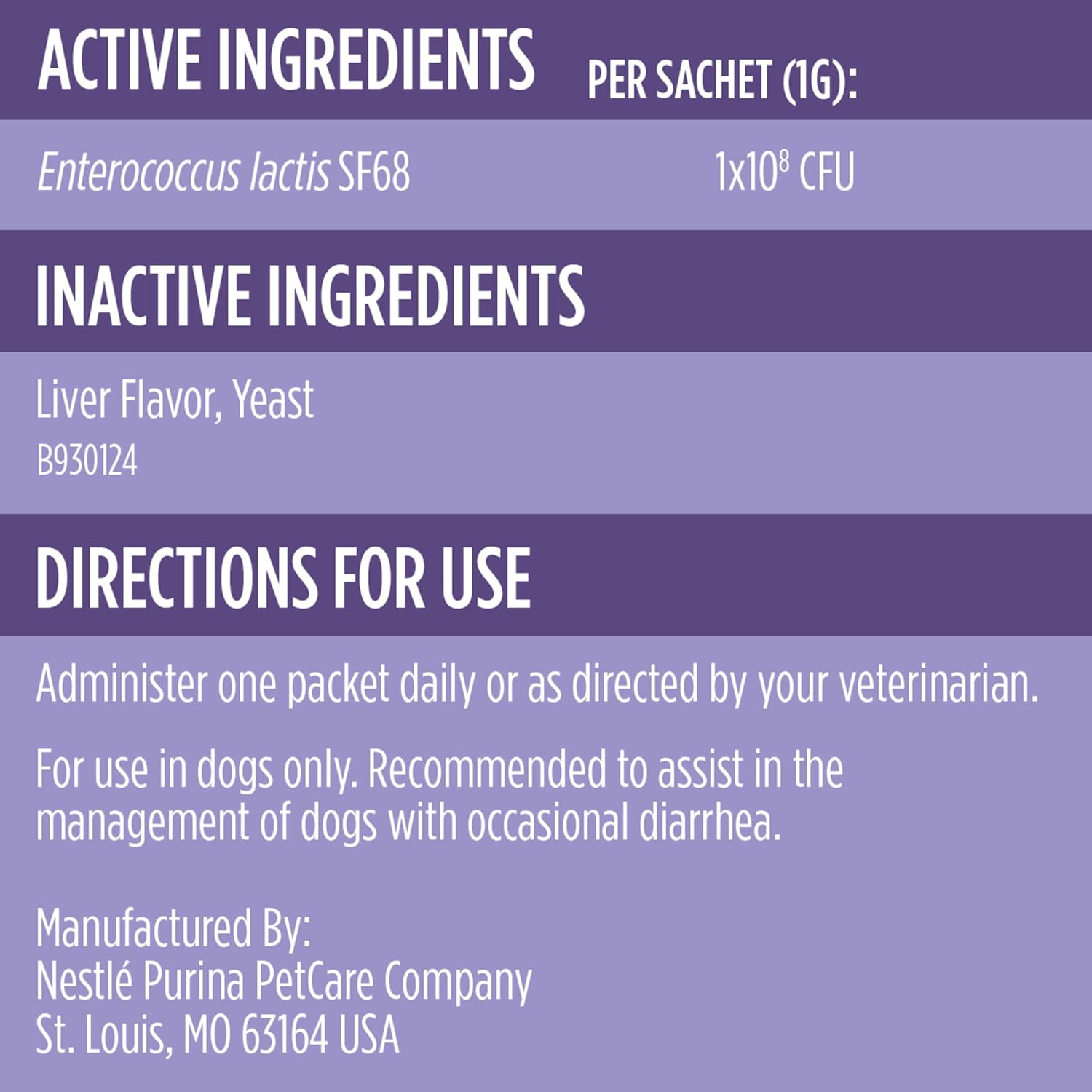 Purina Pro Plan FortiFlora Dog Probiotic – 30 Sachets for Digestive Support