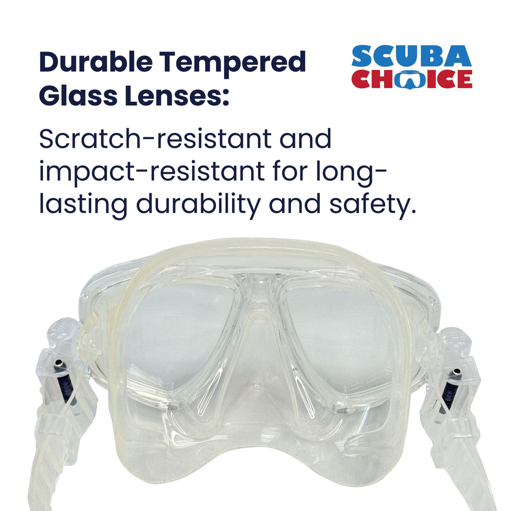 Palantic M36 Solid Neon Yellow/Clear Silicone RX Farsighted Full Lenses Dive/Snorkeling Mask