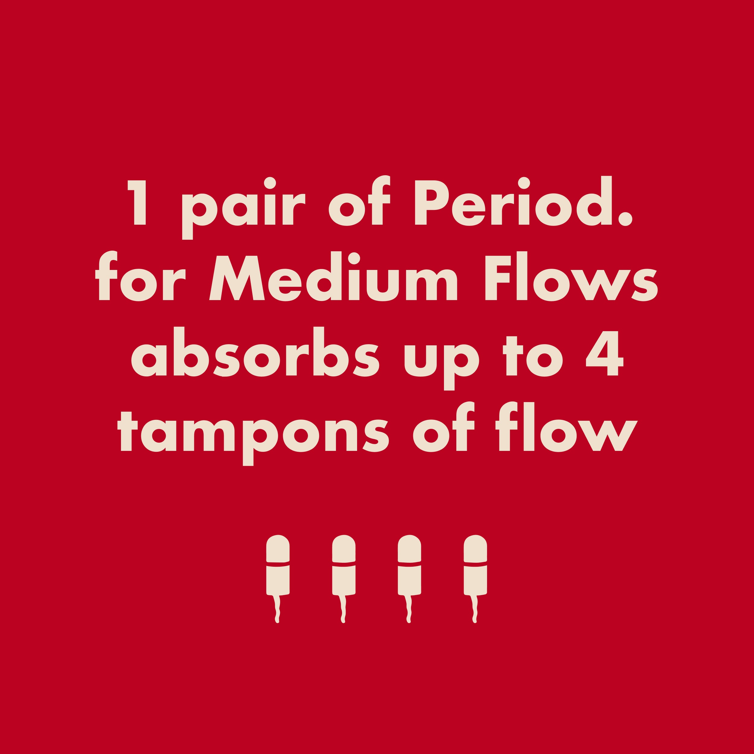 The High Waisted Period. in Cotton For Medium Flows