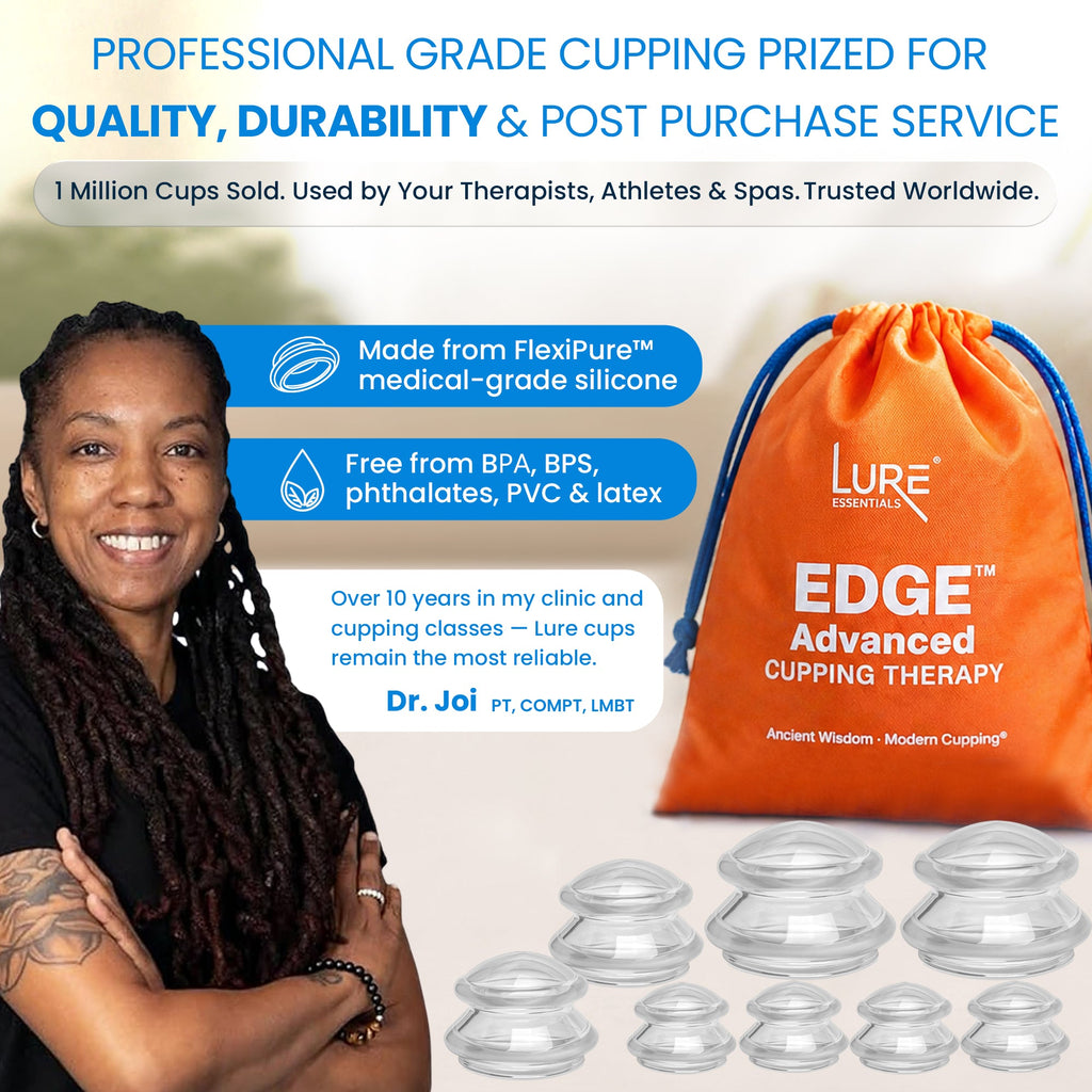 EDGE™ Cupping Set Clear, 8 Cups (2L, 2M, 4S)