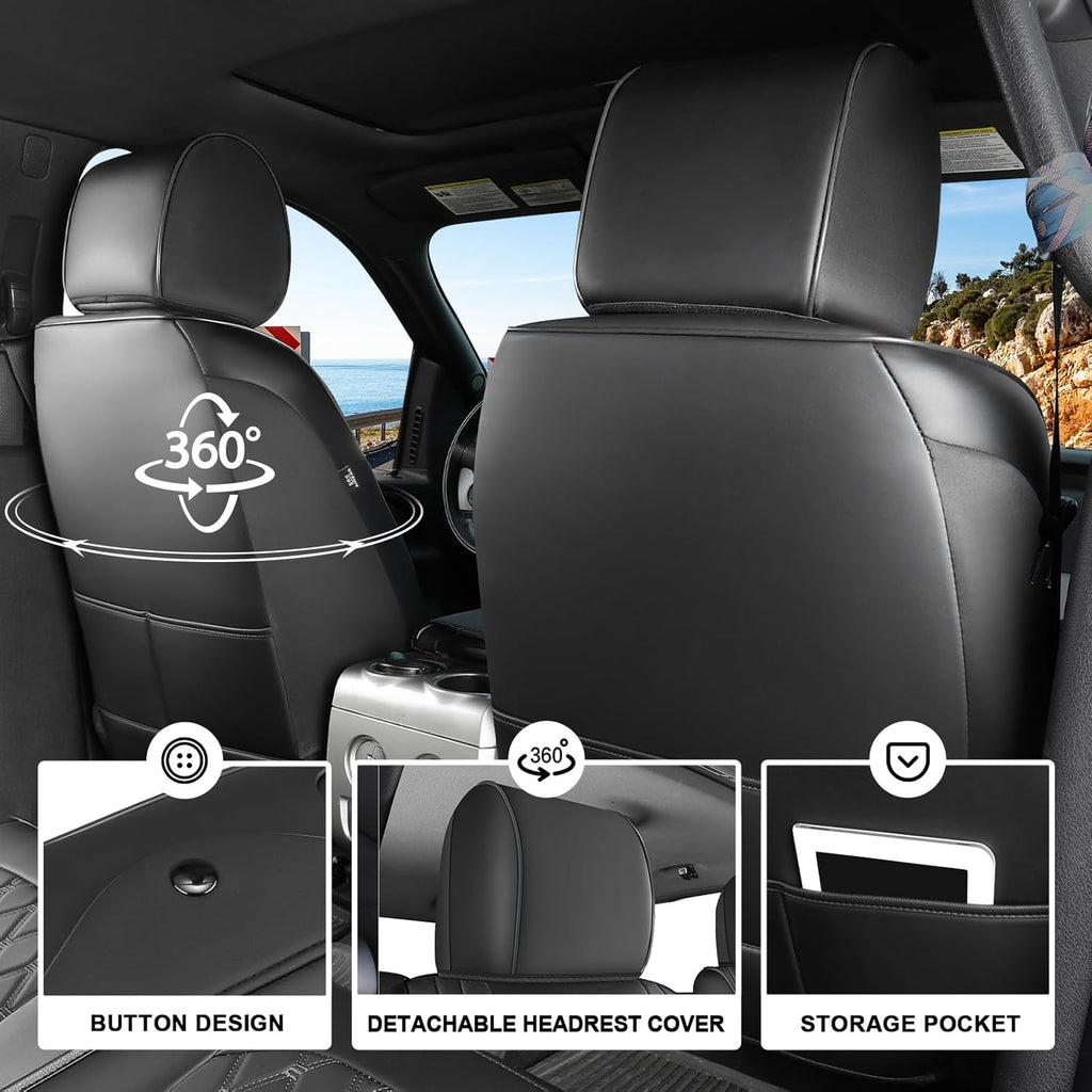 Umbrauto Truck Seat Covers for Silverado/Sierra,Black