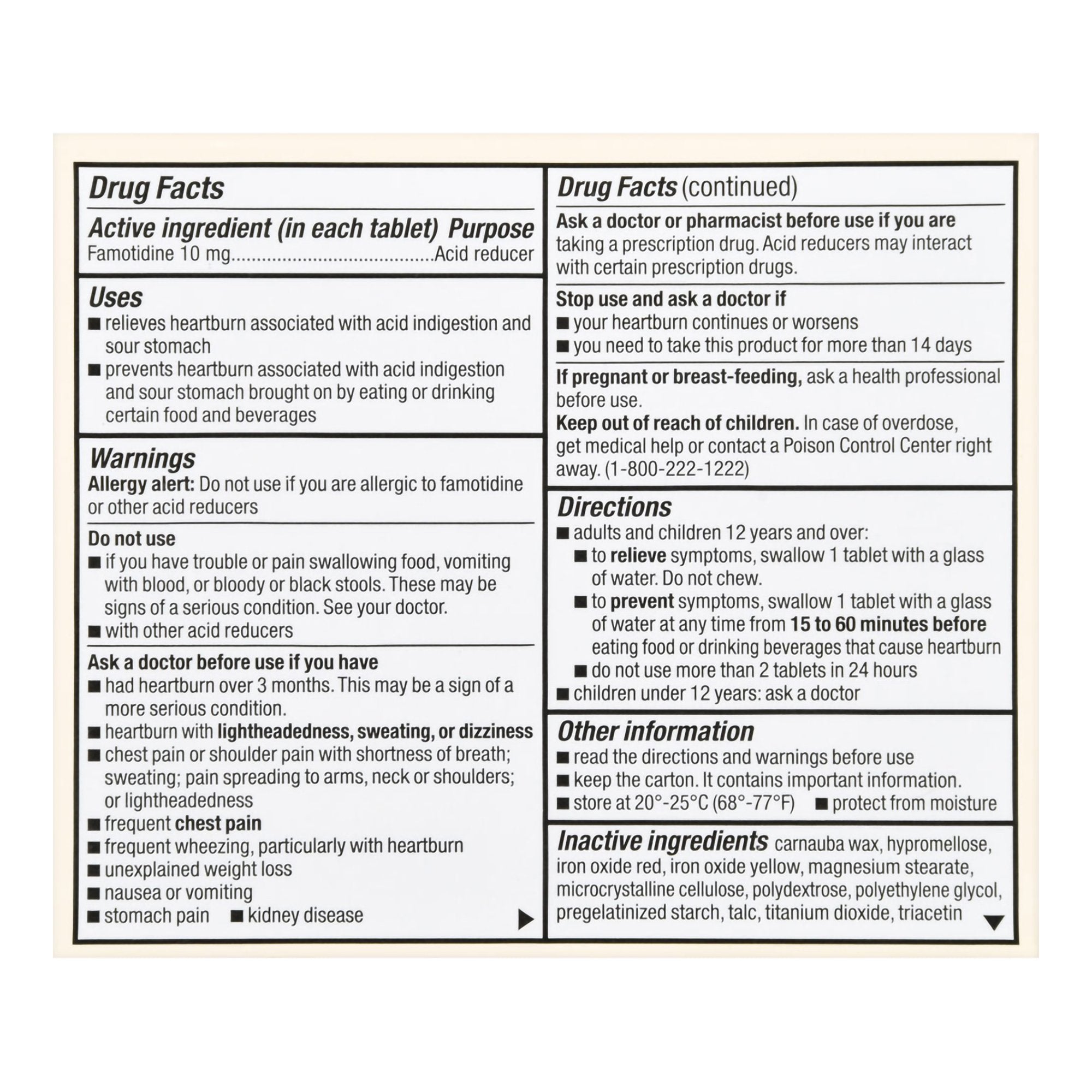 Foster & Thrive™ Original Strength Acid Reducer Famotidine Tablets 10 mg 70677110201