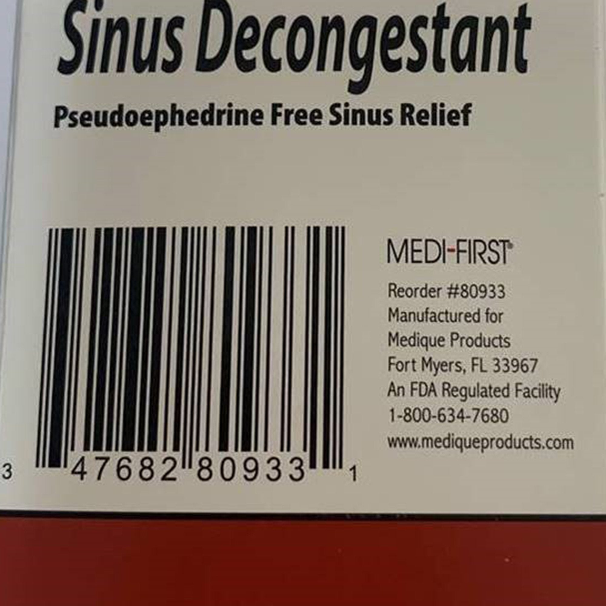 Medi-First® Phenylephrine Sinus Relief 80933