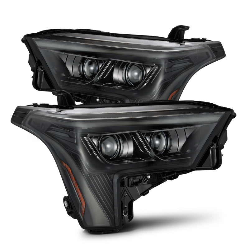 AlphaRex 22-23 Toyota Tundra LUXX-Series Headlights Alpha-Black w/Amber DRL - Req 810029 OR 810030 880873 *Discontinued