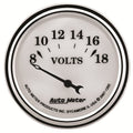 AutoMeter Gauge Voltmeter 2-1/16in. 18V Elec Old Tyme White II 1292