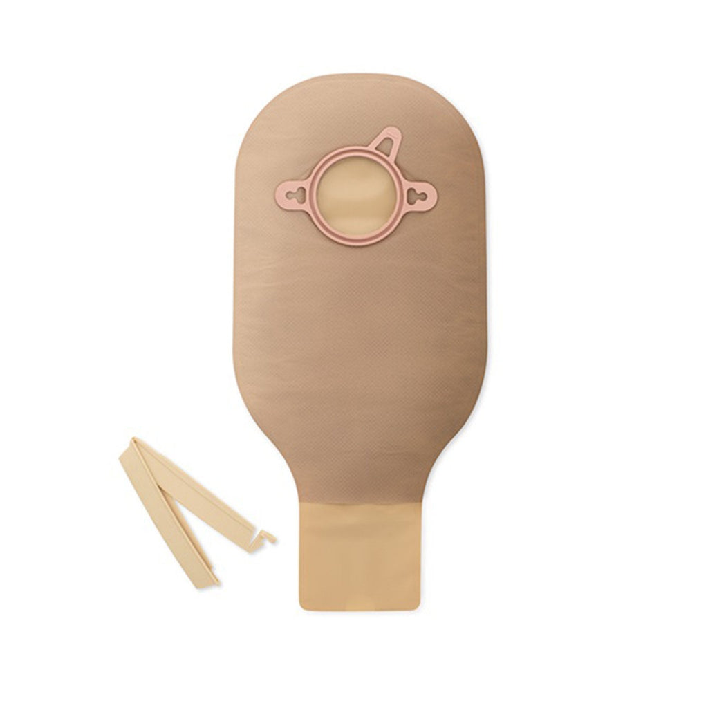 New Image™ 18143 2-Piece Beige Ostomy Pouch, Pre-cut to Fit 57 mm Stomas, Red 18143