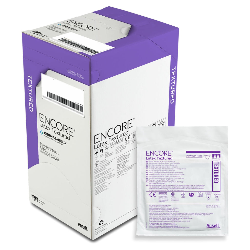 Encore® Latex Textured Surgical Glove, Size 8, Ivory 5785005