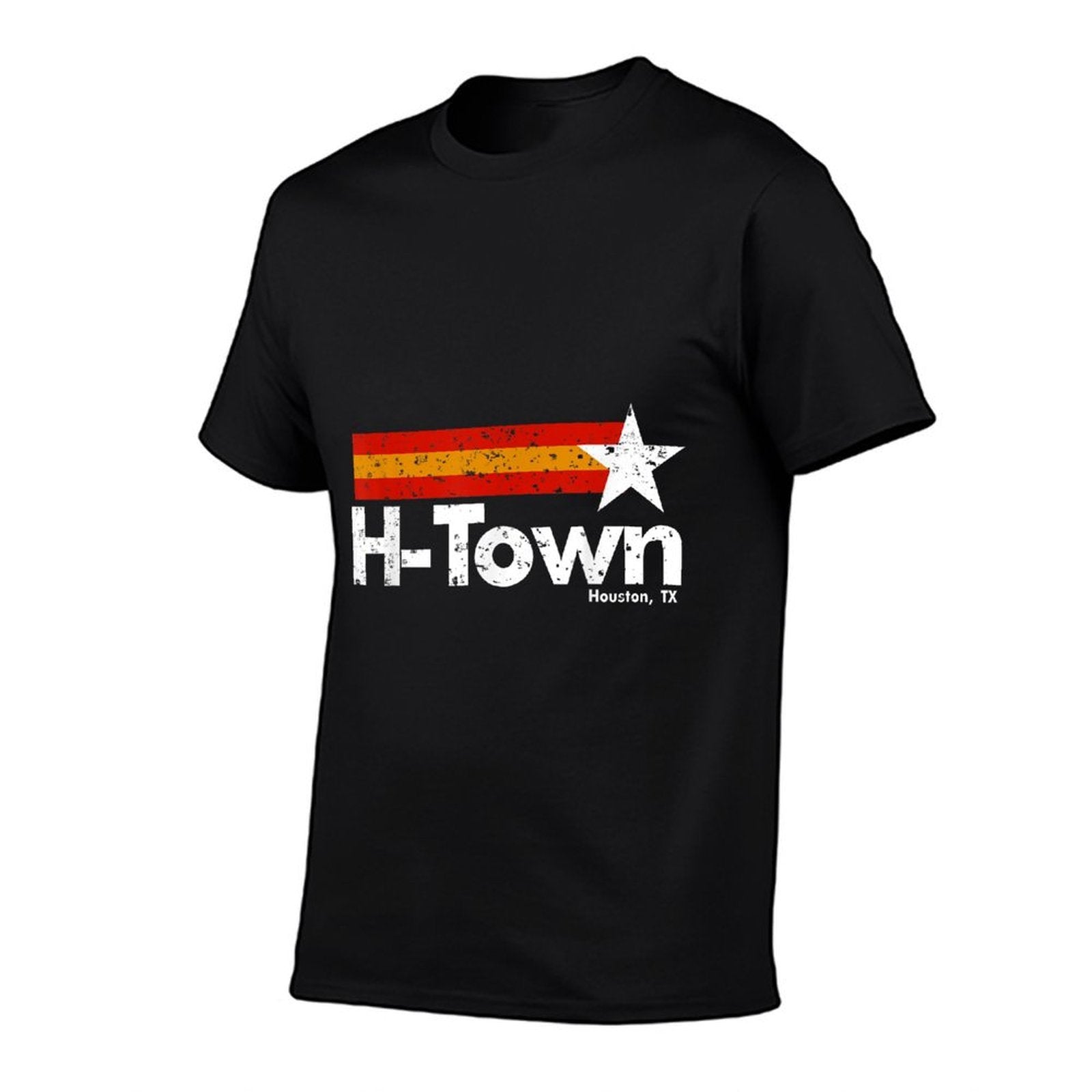 H Town Houston Texas  Heathered Texture T-Shirt
