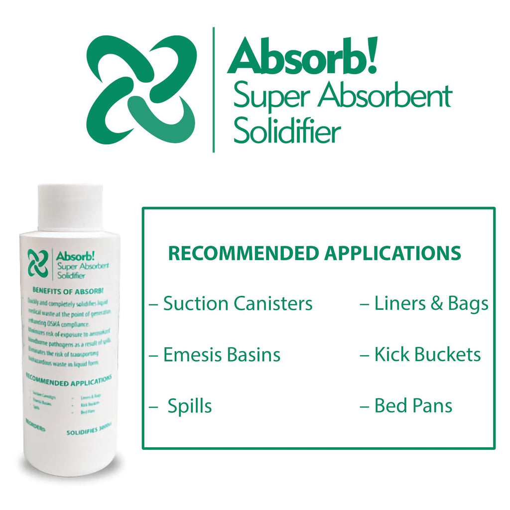 Fluid Solidifier Absorb! 1,200 cc Bottle 23.5 oz. A1200