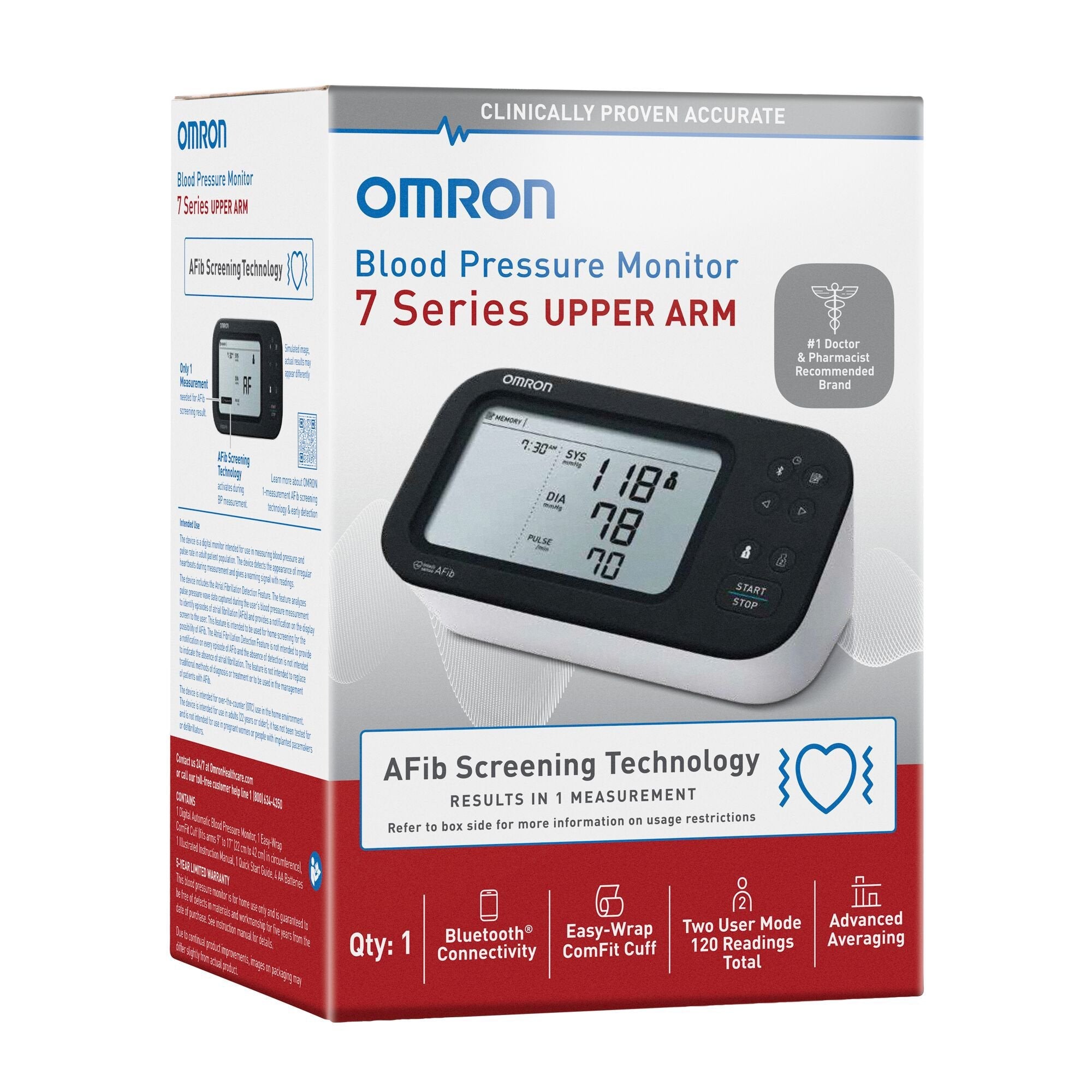 Digital Blood Pressure Monitor Omron 7 Series® Adult Cuff Nylon Cuff 9 to 17 Inch Desk Model BP7360