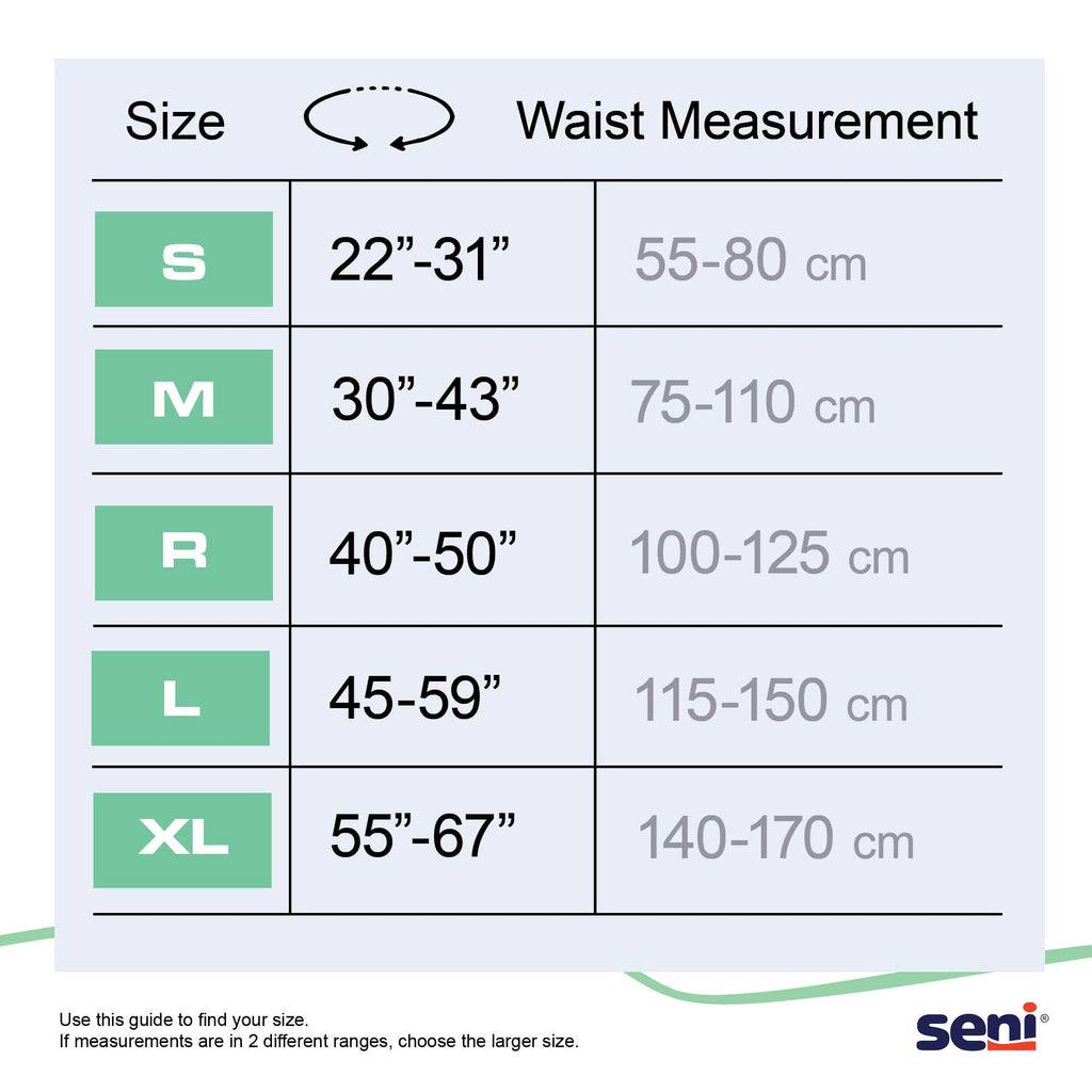 Seni® Super Plus Overnight Heavy Absorbency Incontinence Brief, Extra Large S-XL25-BP1