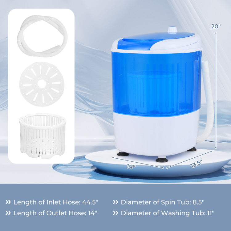 5.5 lbs Space-Saving Semi-Auto Washer