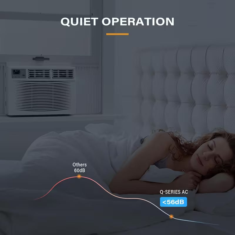 6000/ 8000/ 10000/ 12000/ 14000 BTU Window Air Conditioner with WiFi, Remote & App Control, Timer Function & Easy Install Kit, 115V/ 60Hz