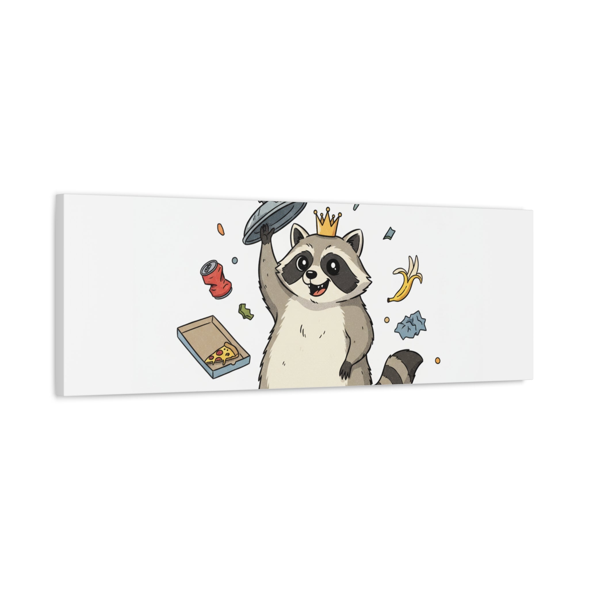 Kings of the Trash Canvas, Raccoon Doodle | Trash Panda, Goofy Critter Art