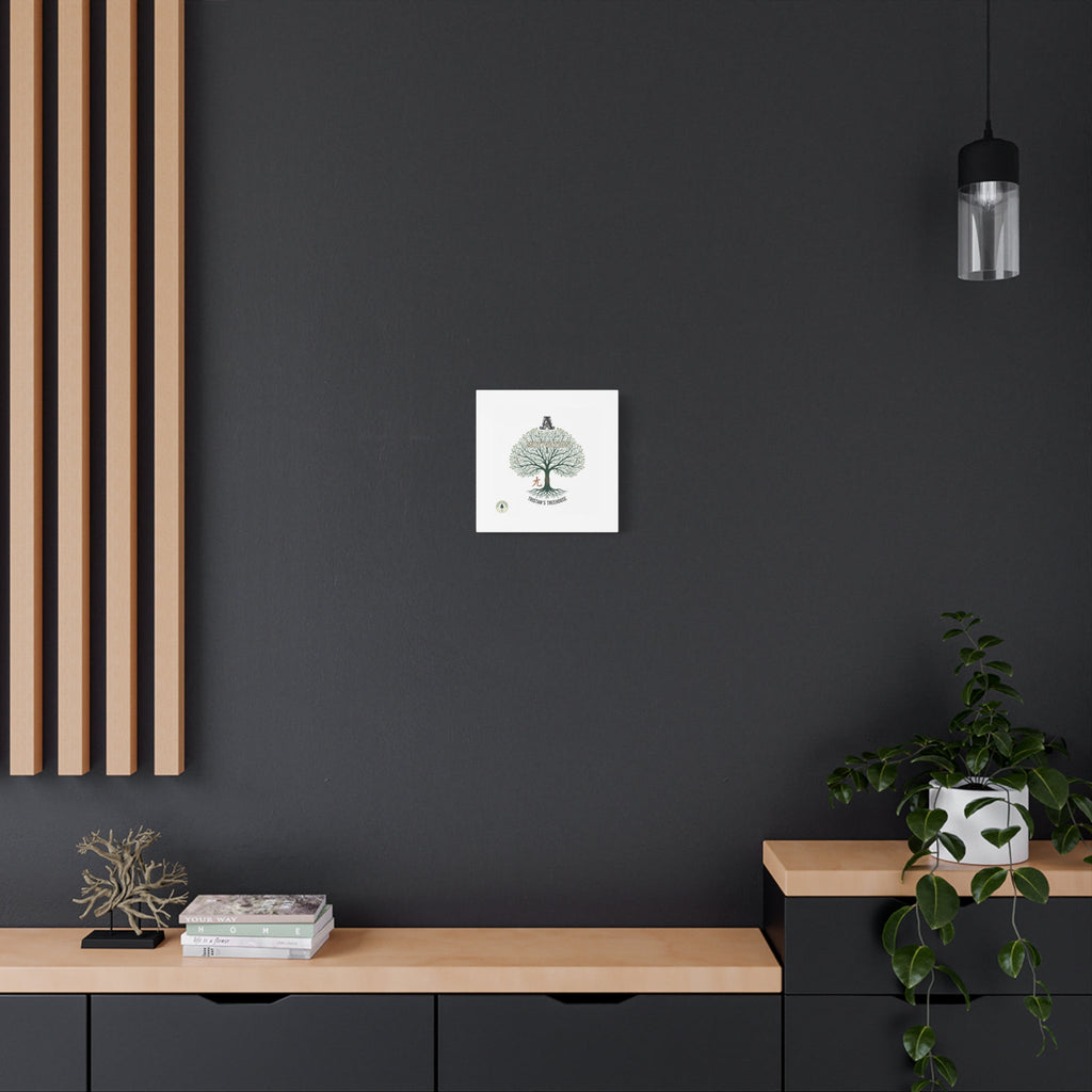 Handwritten Doodle Tree Canvas | Matte Stretched Wall Art
