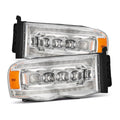 AlphaRex 02-05 Dodge Ram 1500 NOVA LED Proj Headlights Plank Style Chrome w/Activ Light/Seq Signal 880565 *Discontinued