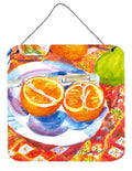Florida Oranges Sliced for breakfast Wall or Door Hanging Prints Aluminum Metal Sign Kitchen Wall Bar Bathroom Plaque Home Decor, 6x6, Multicolor