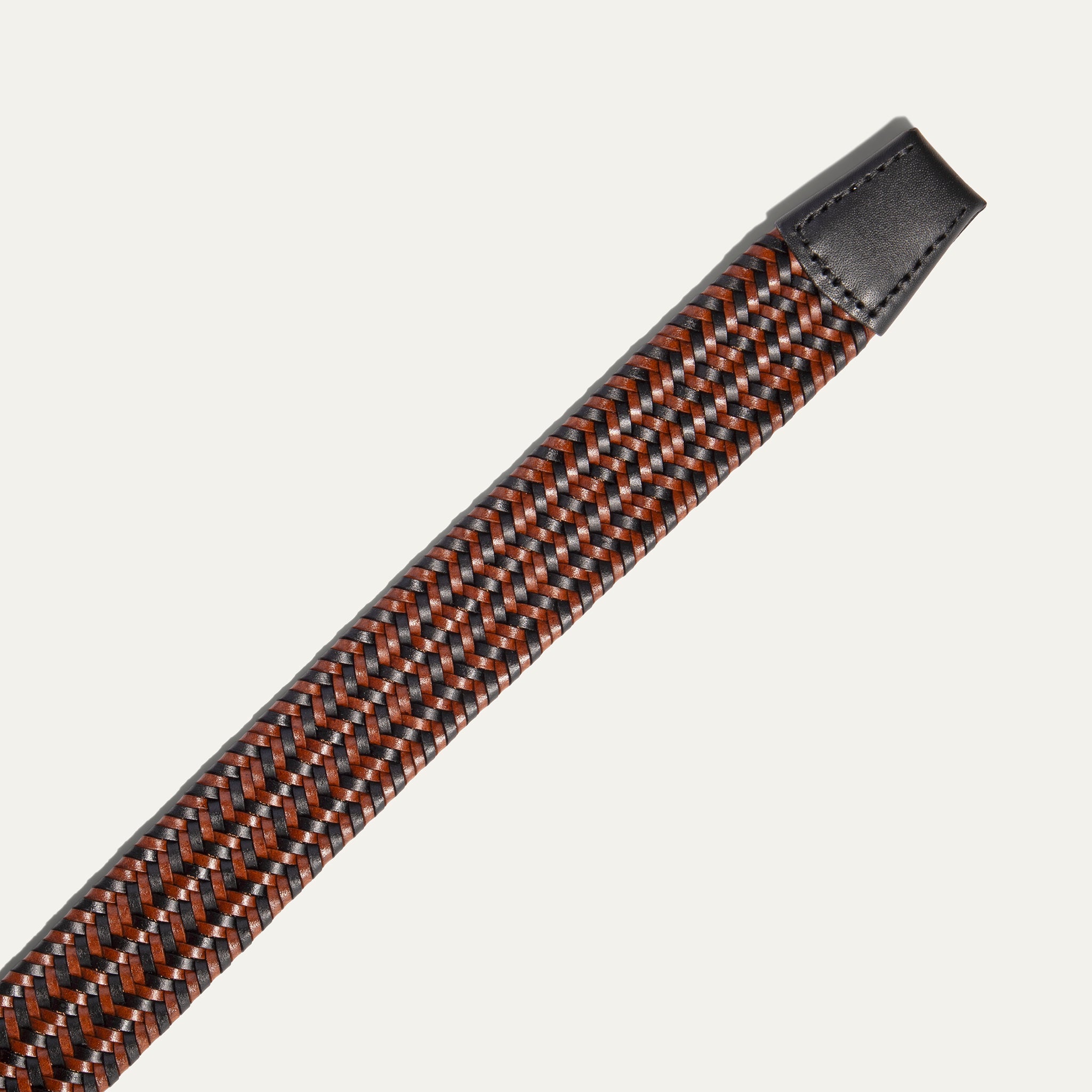 BRAIDED LEATHER STRETCH WOVEN BELT