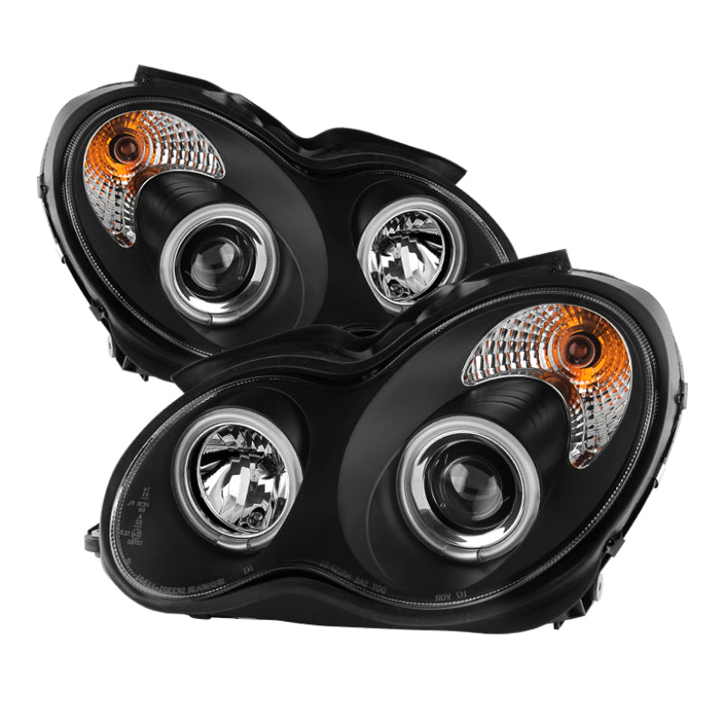 SPYDER Mercedes Benz C-Class 01-05 4 DrProjector Halogen- CCFL Halo Blk PRO-YD-MBW203-CCFL-BK 5081025