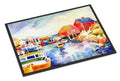 Boats at Harbour with a view Doormat Indoor Outdoor 24H X 36W Front Door Mat Rugs for Entryway, Non Slip Washable Low Pile,