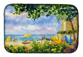 Beach Resort view from the condo Dish Drying Mat Absorbent Dish Drying Mat Pad for Kitchen Counter Dish Drainer Mat for Countertop, 14 x 21", Multicolor