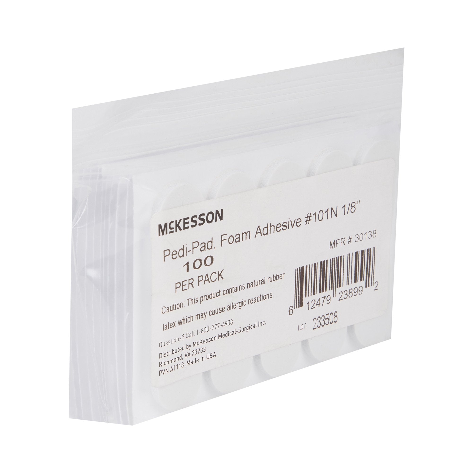 McKesson Pedi-Pad White Protective Pad, Size 101 – Narrow 30138