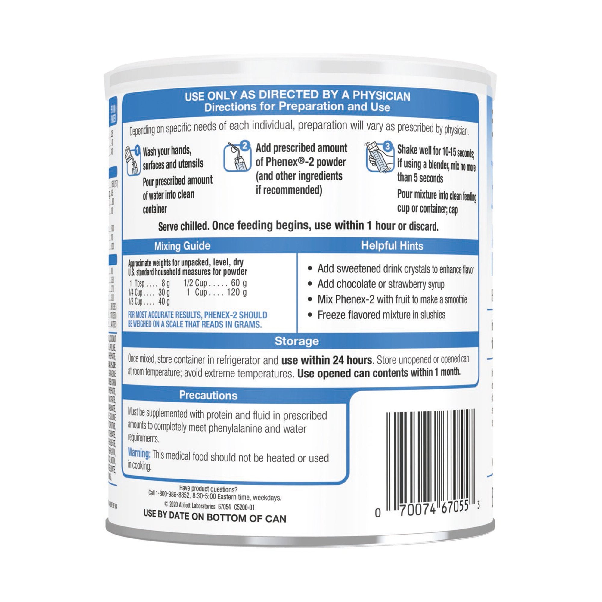 Phenex®-2 Amino Acid–Modified Medical Food for PKU 67054
