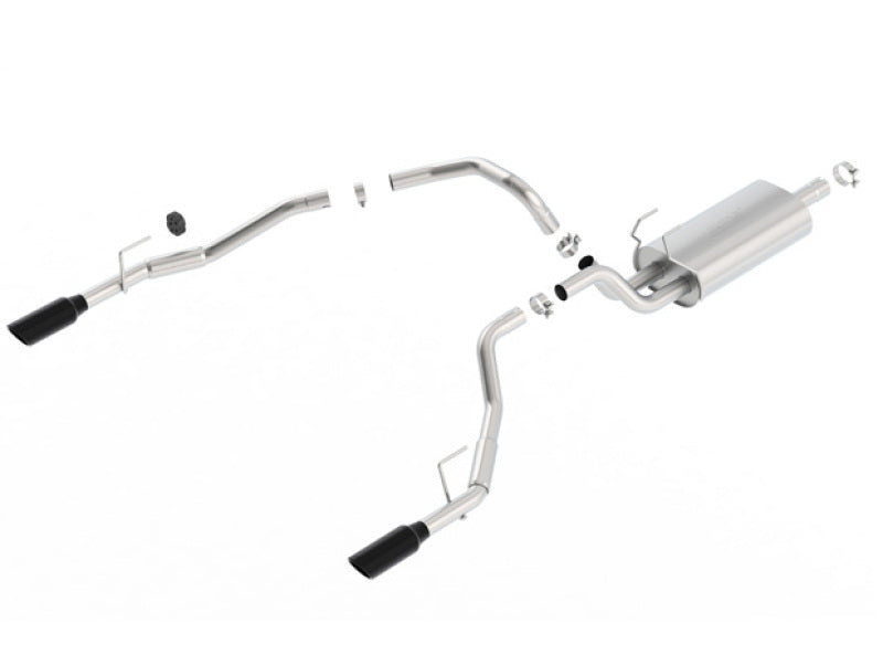 Borla 09-17 Ram 1500 5.7L V8 5in Single Tip Black Chrome Cat-Back Touring Exhaust Through Bumper 140552BC