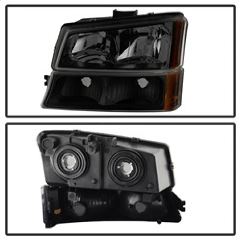 SPYDER Xtune Chevy Silverado 2500HD 03-06 Crystal Headlights w/ Bumper Lights HD-JH-CSIL03-AM-BSM-SET 9030253