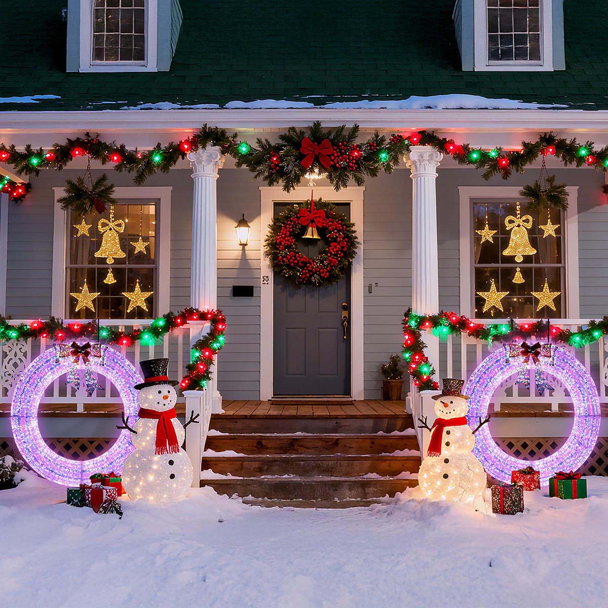 Yescom Giant Outdoor Prelit Christmas Wreath 60 inch