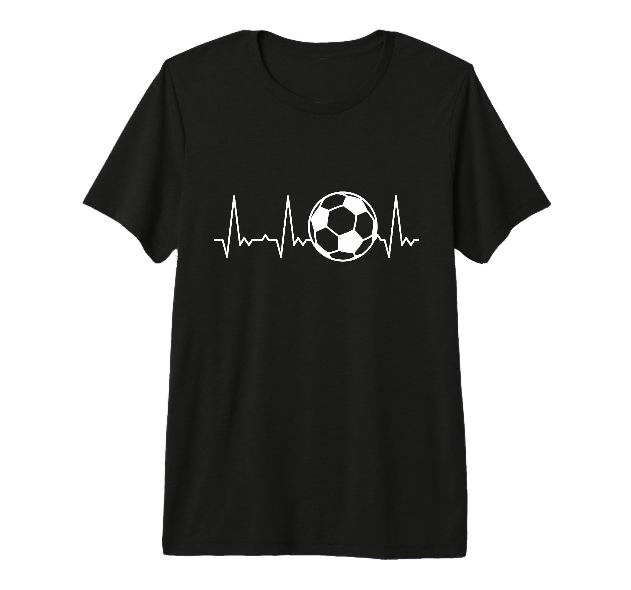 Heartbeat Soccer Ball Tri Blend T-Shirt - Minimalist Print Unisex