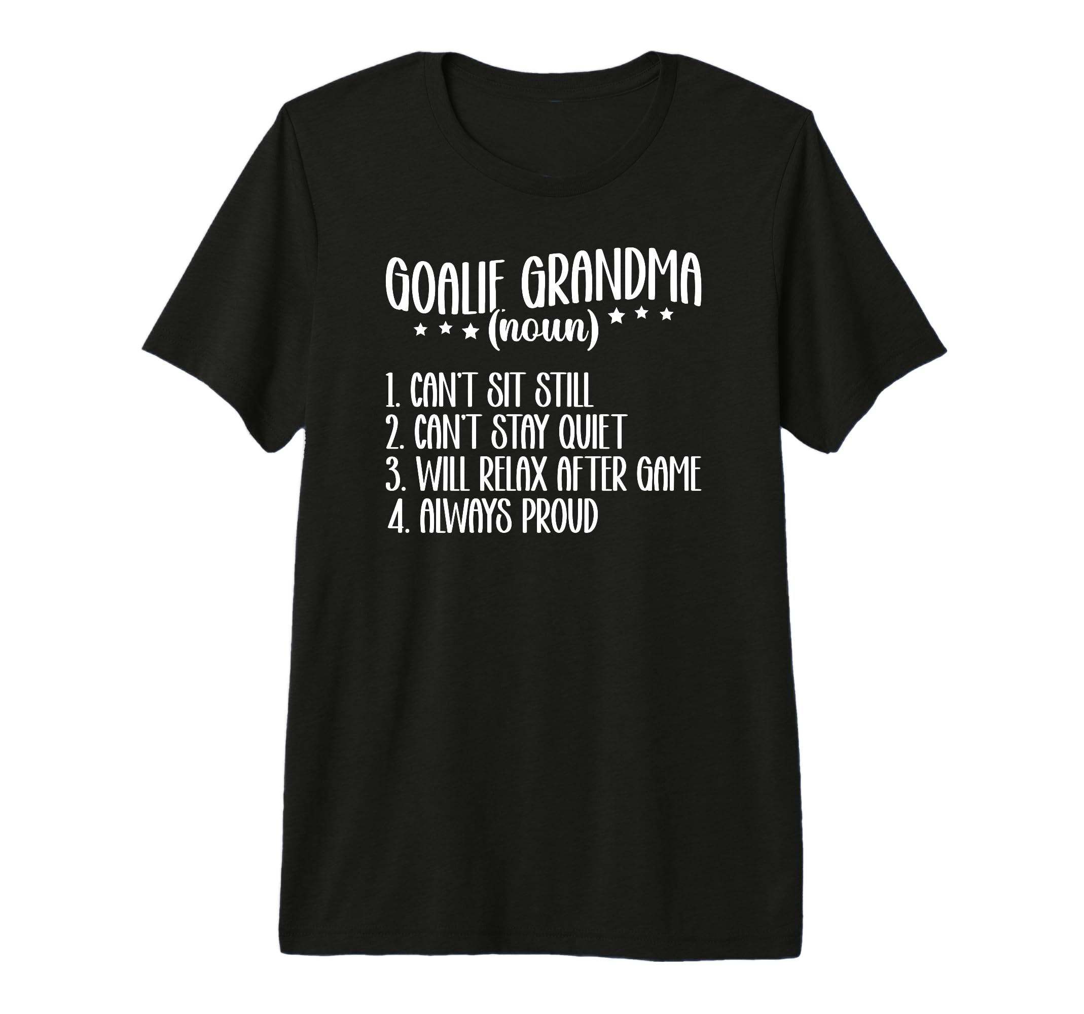 Hockey Goalie Grandma Definition T-Shirt - Minimalist Print for Adults