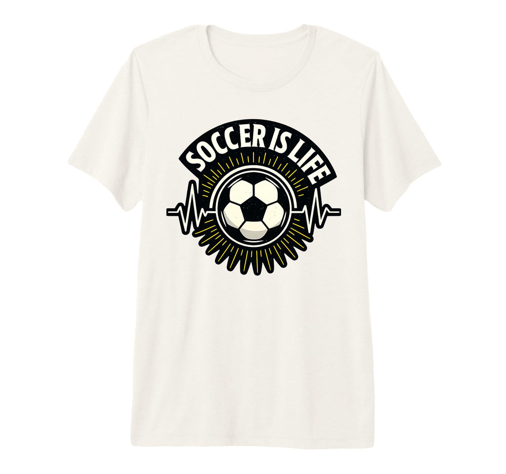 Soccer Is Life Pulse Sports Art Tri Blend T-Shirt - Graphic Print Unisex