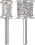 CAELUM 2Pack Diamond-Coated Pet Nail Grinder Bits, Dual Grit for Large & Small Dogs, 1/8” Shank for Dremel Nail Tools, Low Noise, Durable Nail Trimmer for Dogs, Top & Side Grinding