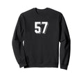 Number 57 80S 90S Soccer Team Jersey Sweatshirt - Custom Art Print Unisex