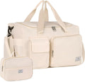 FIORETTO Women's Gym Duffle Bag with Shoes Compartment, 37L Capacity, Ideal for Travel, Gym, Sports, Duffel, Weekender