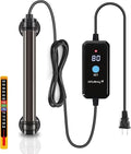 Orlushy 50W Submersible Mini Fish Tank Heater, Adjustable Aquarium Heater with Digital Display External Controller, Overheat Protection and Free Thermometer for 5-10 Gallon Freshwater & Saltwater Tank