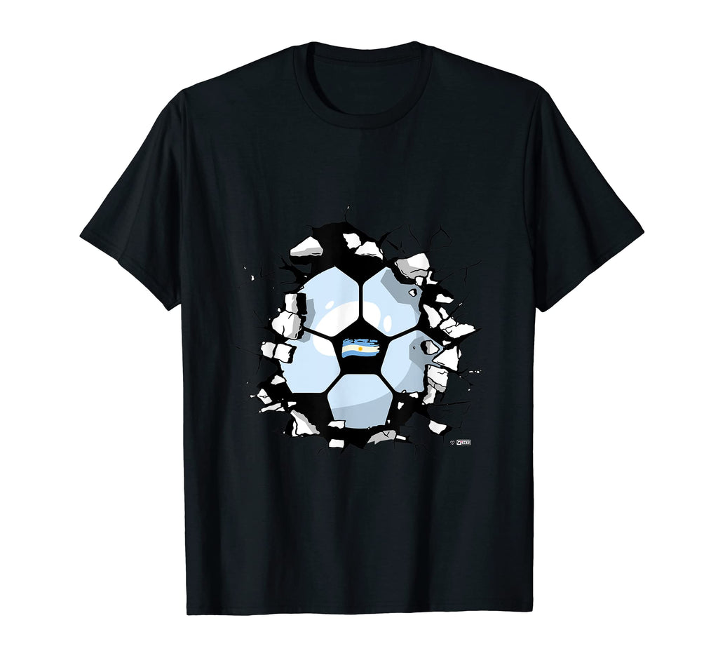 Argentina Football Flag Argentina Soccer T-Shirt - Graphic Print for Adults