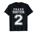 Number 2 Custom Proud Soccer Futbol Sister T-Shirt - Trendy Graphic Unisex