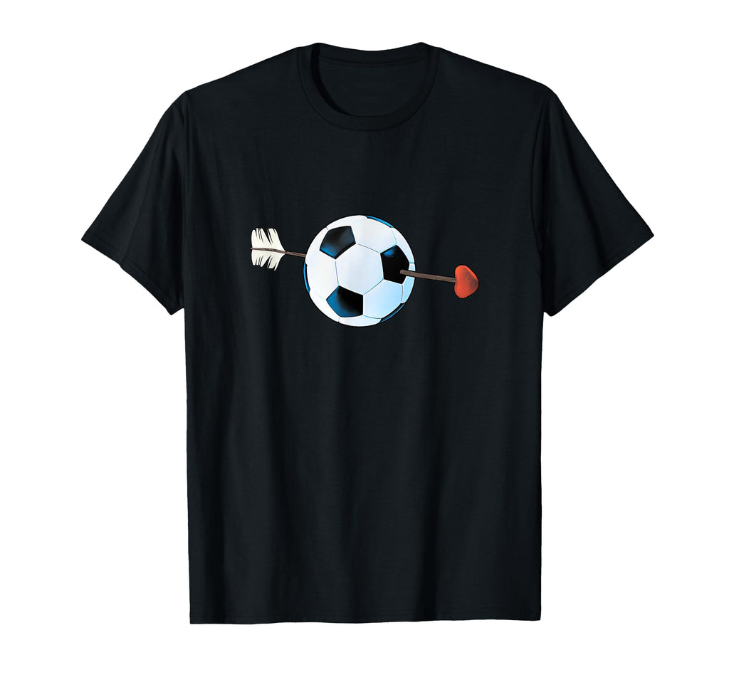 Football Soccer Ball Heart T-Shirt - Aesthetic Graphic for Adults