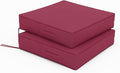 Patio Chair Cushions 24 X 24 X 5 Inch Waterproof Outdoor Seat Cushions for Patio Furniture, Outdoor Sofa Couch Pads with Ties & Handle, Set of 2, Fuchsiared