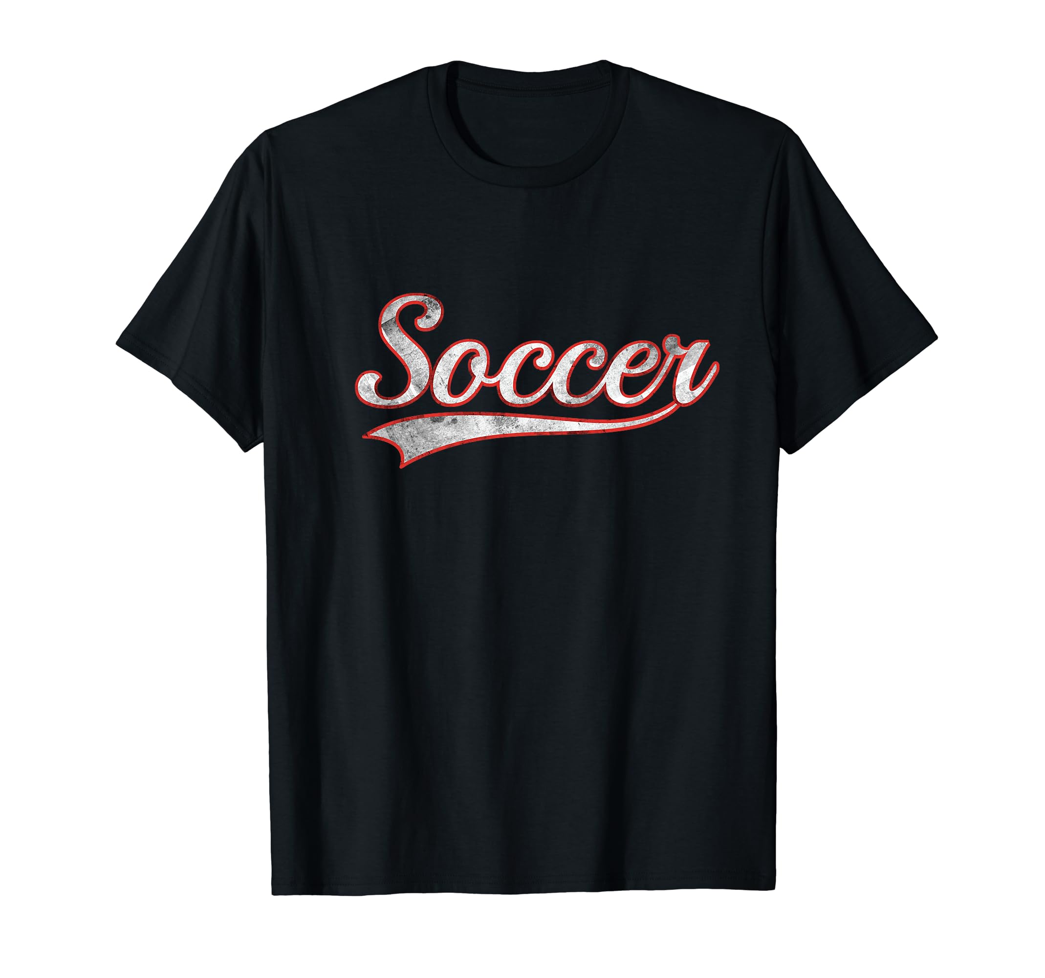 Soccer Varsity Distressed Throwback T-Shirt - Custom Art Print Unisex