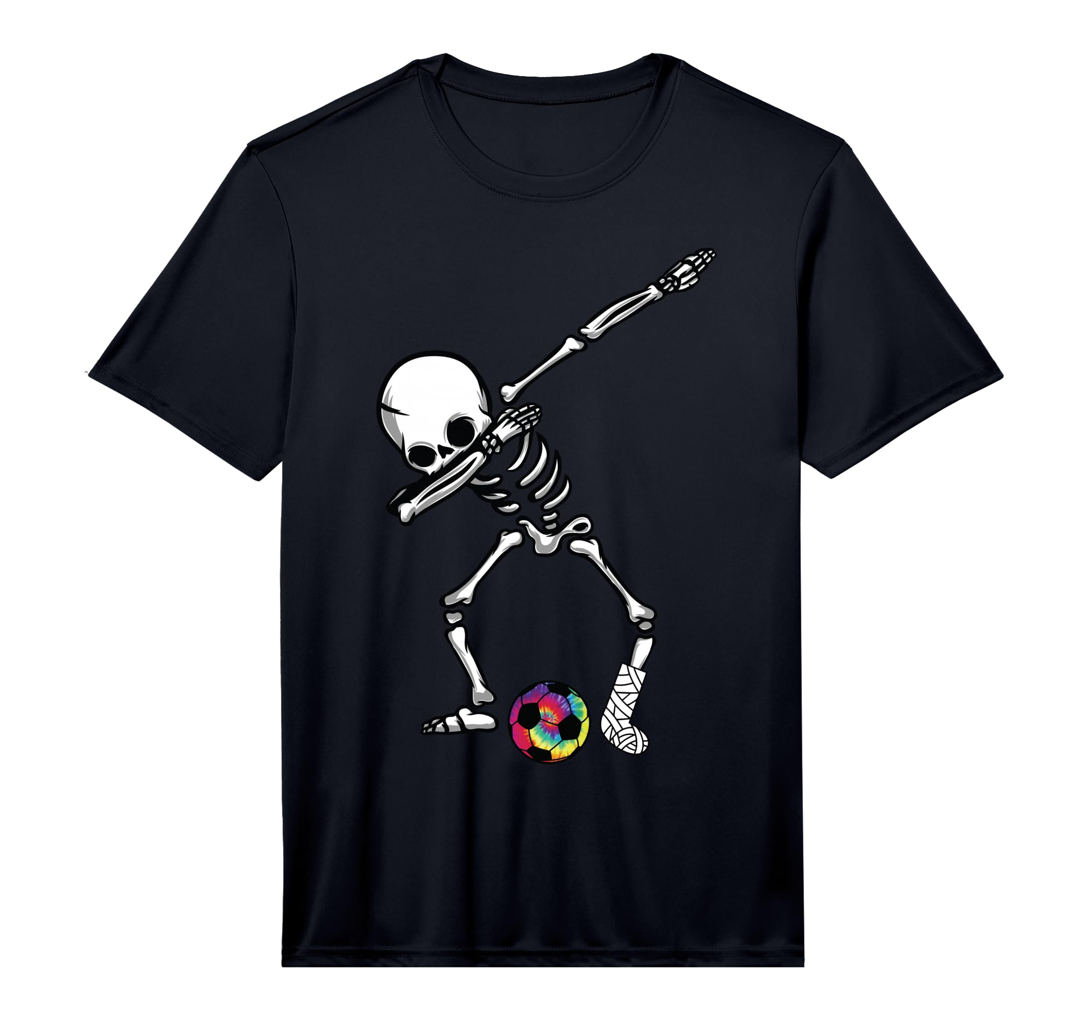 Funny Football Soccer Dab Broken Leg Cast T-Shirt - Unique Graphic Unisex
